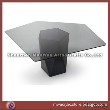 Modern black acrylic/perspex combined coffee table